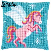 【hot】▤❃  handmade cross stitch kits pillow cushion embroidery needlework set yarn pillowcase throw