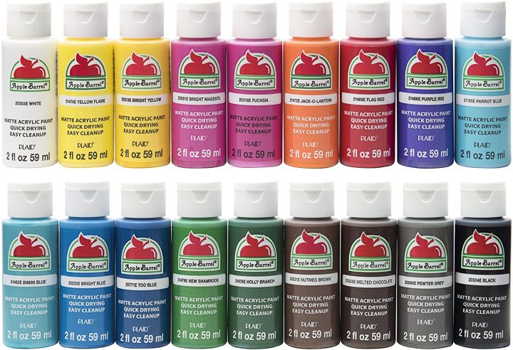 Apple Barrel PROMOABI Matte Finish Acrylic Craft Paint Set Designed for  Beginners and Artists, Non-Toxic Formula that works