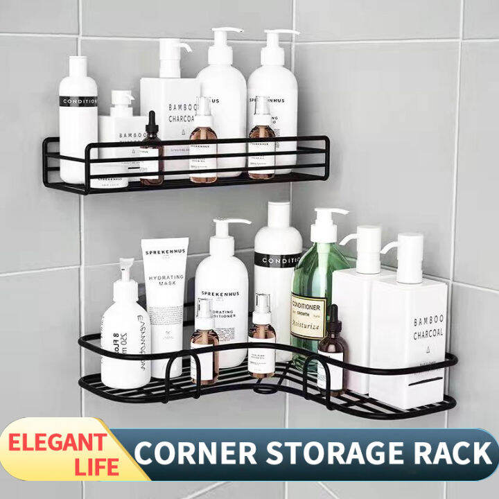 【COD】2/3 Layer NO Rust Bathroom Corner Storage Hanging Shelf Rack