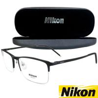 Nikon แว่นตารุ่น GF 517 กรอบเซาะร่อง Rectangle ทรงสี่เหลี่ยมผืนผ้า ขาสปริง วัสดุ สแตนเลส สตีล (สำหรับตัดเลนส์) Gouging frame Eyeglass Spring legs Stainless Steel material Eyewear Top Glasses ทางร้านเรามีบริการรับตัดเลนส์