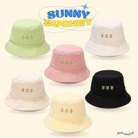 sunny Bucket หมวกบักเก็ต หมวกปีกรอบ ปักลายน่ารัก ทรงผ้าดีไม่บาง มีสายปรับขนาด