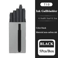 สีดำ T10ทิ้งน้ำพุปากกาหมึก5ชิ้นกล่องสำหรับ Lingmei ปากกาไม่ใช่คาร์บอนแทนที่เติม D Ropshipping