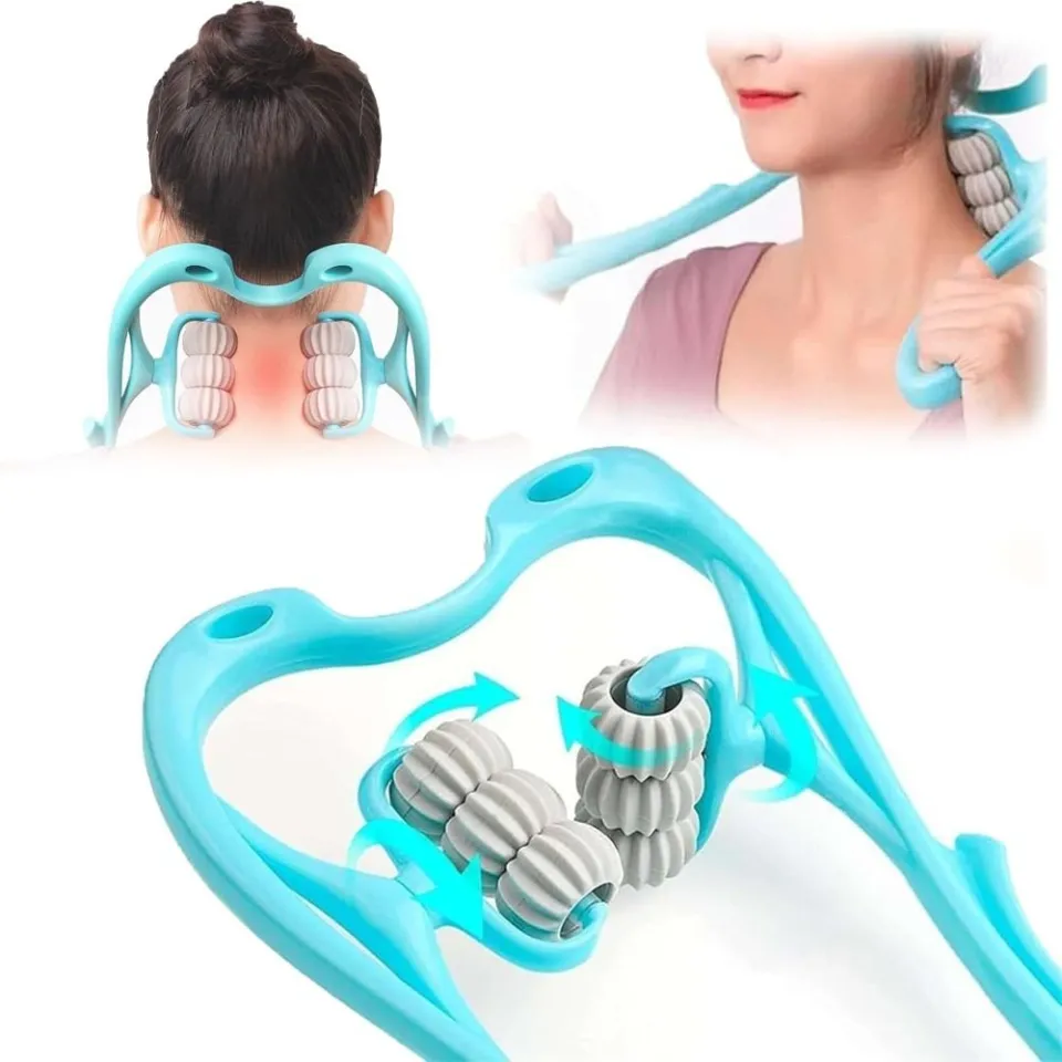 Roller Tool Cervical Spine Massager Relax Your Neck Blue Color