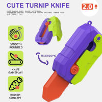 3D Gravity Knifes Carrot Knife Decompressions Push Card Small Toy 3D Printing Gravity Knifes Carrot Knife Fidget Toys