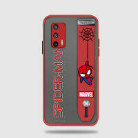 UCUC เคสใส่เคสมือถือ เคสโทรศัพท์ เคส Realme GT 5G การ์ตูน Marvel Spiderman (สายรัดข้อมือ) กันกระแทก Frosted ฝาหลังเลนส์โทรศัพท์กรณี Realmi GT