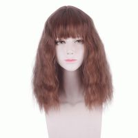 Game Movie Hermione Granger Brown Curly Anime Cosplay Wig With Bangs Synthetic Hair Girls Women Halloween Party Wigs