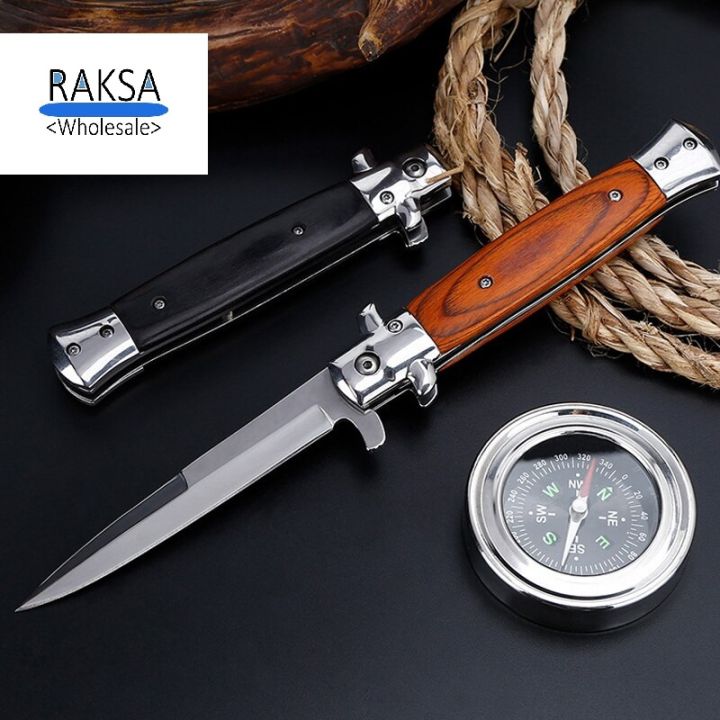 raksa-wholesale-มีดพับ-มีดพก-มีดเดินป่า-อุปกรณ์นิรภัย-มีดสแตนเลส-genuine-italian-knives-italian-stiletto-knife-folding-knife-3cr13-ขนาด-22-5cm-nb003