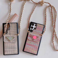 เคสใส่บัตรสำหรับโทรศัพท์/สายคล้องสายพาดลำตัว/S23 Samsung/S22/อัลตร้า/พลัส iPhone 14/13 /Pro/proแม๊กซ์เคสมือถือสุดหรูรวมทุกอย่าง