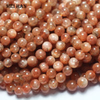 Meihan (1 strand) natural 6-7mm zil A+++ gold sunstone beads round stone for jewelry barcelet DIY making design