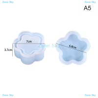 Zone Sky กล่องเก็บของหลายรูปทรงแม่พิมพ์ซิลิโคนงานหัตถกรรมรูปหัวใจแบบทำมือกล่องของขวัญทำปูนปลาสเตอร์เรซินแม่พิมพ์สำหรับตกแต่งบ้าน