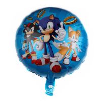 Cheapest# Sonic 18 inch round aluminum film balloon birthday party decoration toy 尺寸:Sonic【Ready Stock】