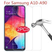 (Bishop Belle)2Pcs กระจกนิรภัยสำหรับ Samsung Galaxy A10 A20 A30 A40 A50 A60 A70 A80 A90ป้องกันหน้าจอแก้ว A31 A51 A71 A81