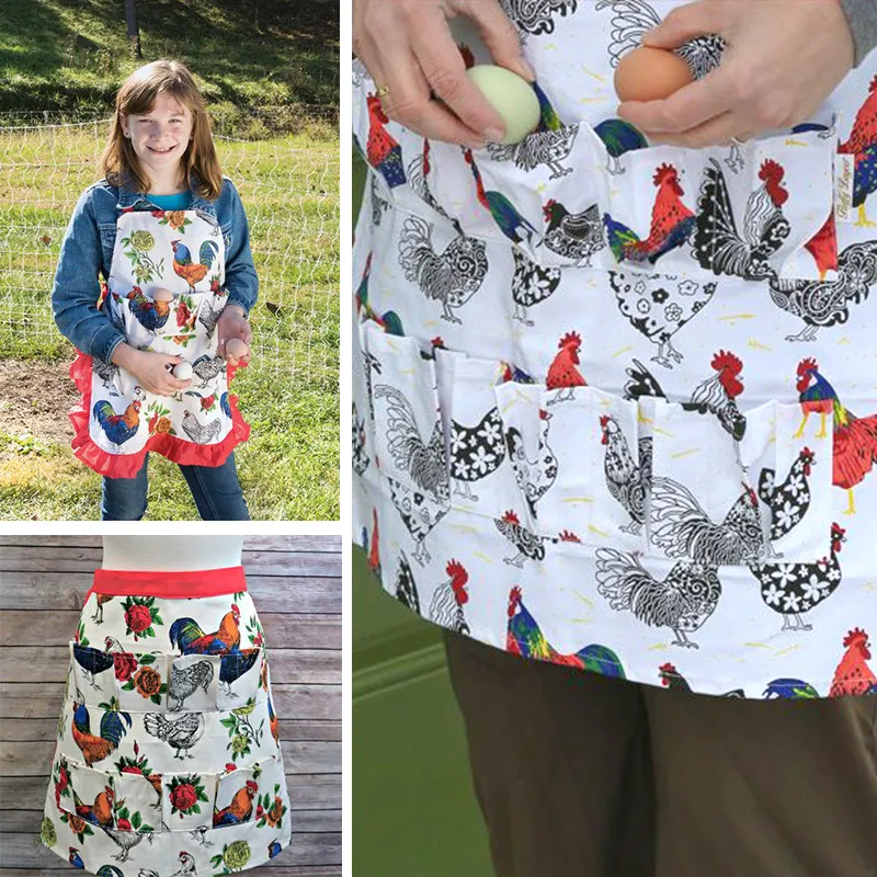 S/M/L Egg Collection Apron Multi-pocket Shatter-resistant Skirt