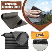 【DT】hot！ 4Pcs Magic Cloth Thickened Cleaning Cloths Reusable Microfiber Car Window Glass Wiping Rags No Trace Towel Household Clean Tools