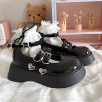 Sweet Leather Shoes Female Mary Jane Thick-soled Increase Japanese Lolita Shoes 2021 Summer Thin Jk Shoes Green