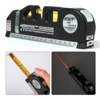 [QQL Hardware Tools]Laser Level Horizon Vertical Measure 8FT Aligner Standard And Metric Rulers Multipurpose Measure Level Laser Black