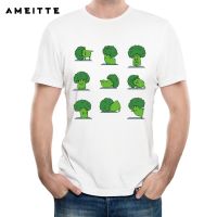 Summer Funny Broccoli Printed Summer Cotton Short-Sleeve MenS T-Shirt O-Neck