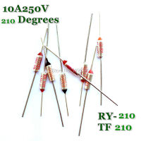 RY 10pcs/lot New Micro thermal fuse 10A250V 210 Degrees Tf 210 C Mini temp fuse metal shell Thermal Cutoff RY-210 RY210 Electrical Circuitry Parts