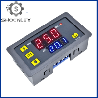 Shockley T3230 DC12V อัพเกรดวงจรจับเวลาดีเลย์ฟังก์ชั่นการตั้งค่ารีเลย์โมดูลสีแดงและสีน้ำเงินพร้อมเปลือก