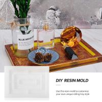 Resin Mold Silicone, Large Rectangle Rolling Tray Molds for Epoxy Resin, Resin Serving Board Mold with Edges