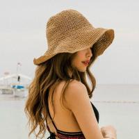 Beach Hats Adults Female Sunscreen Cap Simple Women Straw Hats Summer Sun Hats for Women Lady Folding Bow Travel Caps Female