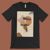 Afrocana บทคัดย่อ Botanical T เสื้อ CreamBrownNavy