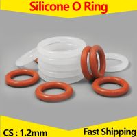 100Pcs CS 1.2mm Heat-Resistant Food Grade Silicone O-Ring VMQ White/Red Rubber Seal O Ring Thickness 1.2mm OD 5-22mm Gas Stove Parts Accessories