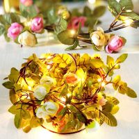 2M LED Rose String Light Led Fairy String Light Valentines Day Wedding Girly Atrium Garden Decoration Night Light Christmas Fairy Lights Decoration