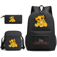 3ชิ้นดิสนีย์ The Lion King Simba รายการที่เด็กกระเป๋าเป้สะพายหลังชายหญิงโรงเรียนถุงทุกวันเป้ Mochilas กระเป๋าสะพายชุด