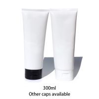 300g White Squeeze Bottle 300ml Empty Cosmetic Container Refillable Lotion Cream Packaging Big Plastic Tube Free Shipping Travel Size Bottles Containe