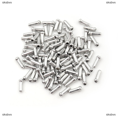 sksbvx 100pcs Silver อลูมิเนียมจักรยานเบรค Shifter สายภายในปลายปลายปลายสาย caps CRIMP