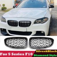 Diamond Radiator Front Bumper Grille for BMW 5 Series F10 F11 F18 M5 2009-2017 520i 523i 535i 550i