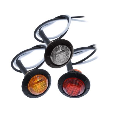【CW】12V Round Trailer Side Marker Lights waterproof LED For Trucks Clearance Lights Truck Turn Signal Lamp
