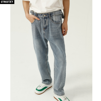 Streetxy - Belt Jeans กางเกงยีนส์ทรงกระบอก มีสายเอวปรับขนาดได้
