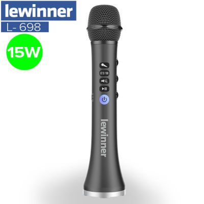 Lewinner L-698 Wireless Karaoke Microphone Bluetooth Speaker 2in1 Handheld Sing &amp; Recording Portable K Player for iOSAndroid