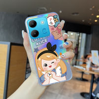 Casing Ponsel สำหรับ Infinix Smart 7 Tecno Spark Go 2023 Tecno Pop 7 Pro เคสที่น่ารักเด็กผู้หญิงสีสันสดใสในตัวเคสปลอกบัตรเลเซอร์