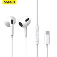 Baseus หูฟัง แบบมีสาย Type-C lateral in-ear พร้อมไมค์ เหมาะสำหรับ หัวเว่ย Mate 40 S21 3.5 มม.