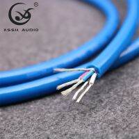 Aux 3.5mm Stereo Plug to 2 RCA Audio Cable HIFI MP3/MP4 Mobile Phone 3.5 JackAudio Shield 4 Core Silver OFC Cable Wire