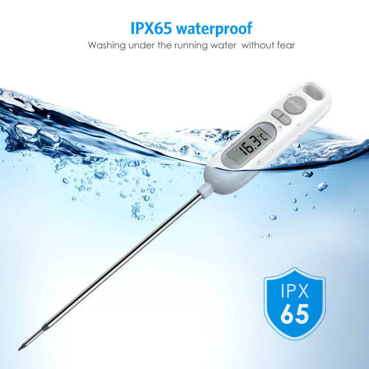Kitchen Thermometer, Water Temperature Thermometer IPX65 Waterproof