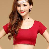 hot【DT】 New Modal Belly Top Costumes short Sleeves top S M L