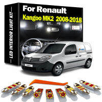 ชุดโดมในร่มภายในไฟอ่านหนังสือ LED 11ชิ้นสำหรับ Renault Kangoo 2 II MK2 2008 2009 2011 2013 2015 2016 2018หลอดไฟ LED