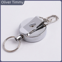 Oliver Timmy กุญแจเบ็ดตกปลาเรืองแสงยางยืดป้องกันการสูญหาย,พวงกุญแจสัญญาณเตือนแบบสปอร์ตการถอยโซ่