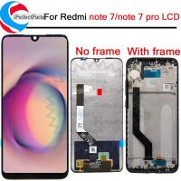 เหมาะสำหรับจอแสดงผล LCD ใน Xiaomi Redmi Note 7พร้อมกรอบ M1901F7G M1901F7H แผงหน้าจอสัมผัสทัชสกรีนสำหรับ Redmi Note7 Pro LCD