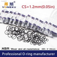 ☢ 50PCS/Lot Black NBR Seal O-Ring CS1.2mm OD5/5.5/6/6.5/7/8/9/10/11/12/13/14/15/16/17/18/19/20x1.2mm O Rings Rubber Gasket Washer