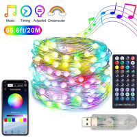 20m LED String Holiday Light Dreamcolor Copper Wire USB Bluetooth Lamp Fairy Light Christmas New Year 2022 Room IP65 Decoration