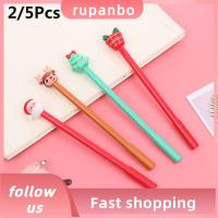 RUPANBO039392692 2/5Pcs Creative Signature Santa Claus Writing Supplies Elk Christmas Series Neutral Pen Gel Pen Black Ink