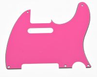 KAISH Vintage 5 Hole TL Style Guitar Pickguard Red Pink Fits for TeLe Guitar