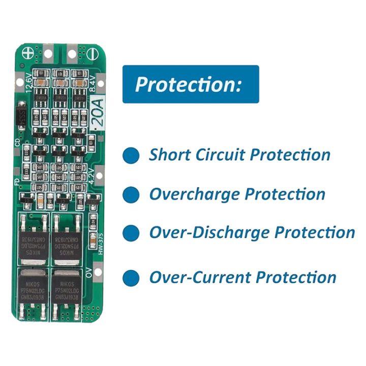 10pcs-3s-20a-bms-18650-li-ion-lithium-battery-charger-module-bms-protection-board-11-1v-12v-12-6v-module