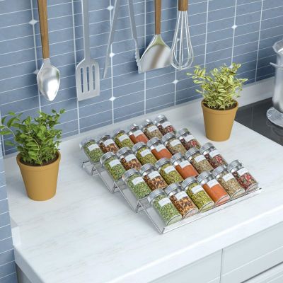 【CW】 Spice Rack Can Stretched 4-Tier Drawer Organizer Utensil Storage Bottle