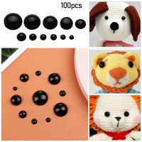 【COD】100pcs DIY Craft Plastic Cloth Doll Black Safety Eyes อุปกรณ์เสริมตุ๊กตา